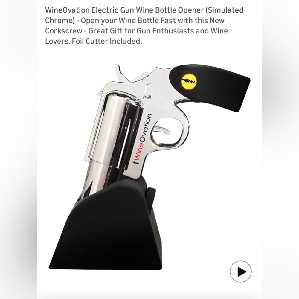 WineOvation Electric Gun Wine Bottle Opener